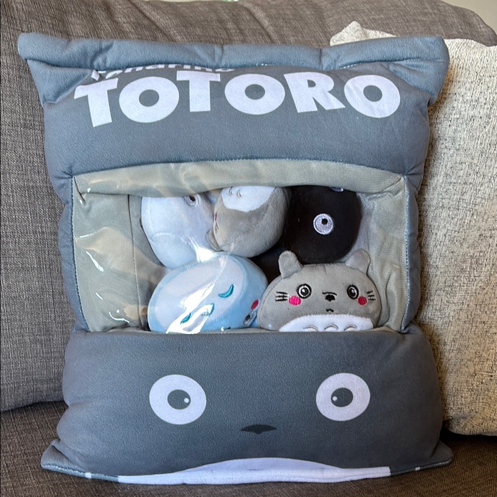 Totoro pillow mini plushies set